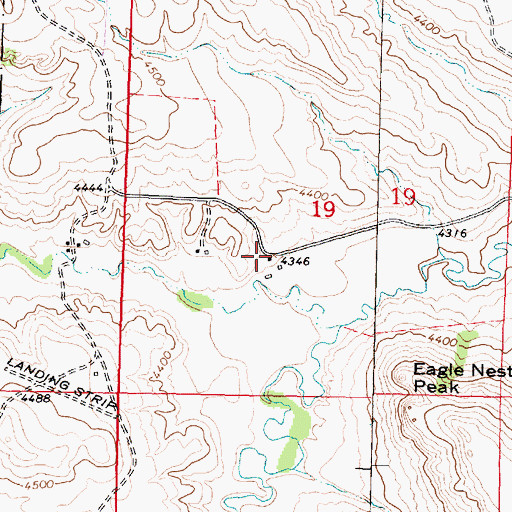 Topographic Map of 07S39E19CAD_01 Well, MT