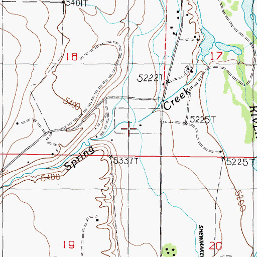 Topographic Map of 07S01W18DDAC01 Well, MT