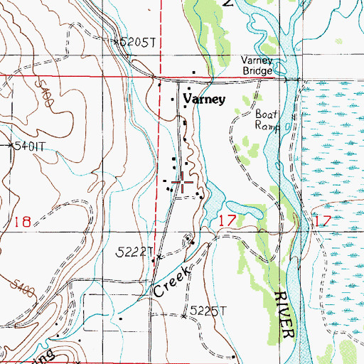 Topographic Map of 07S01W17BCBD01 Well, MT
