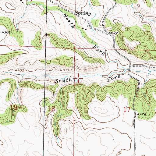Topographic Map of 07S48E17BBCD01 Spring, MT
