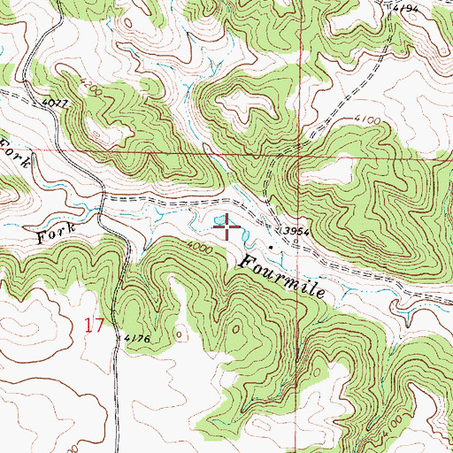 Topographic Map of 07S40E17AACD01 Spring, MT