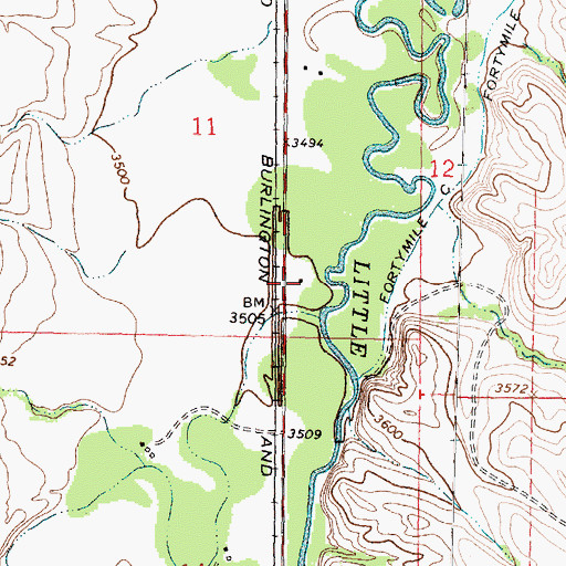 Topographic Map of 07S35E11DCADO1 Well, MT
