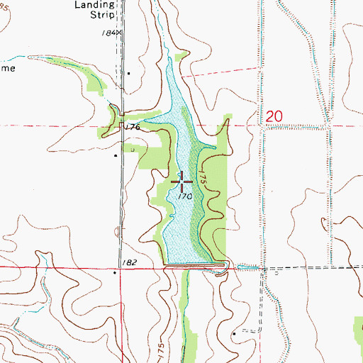 Topographic Map of Lumsden Lake, AR