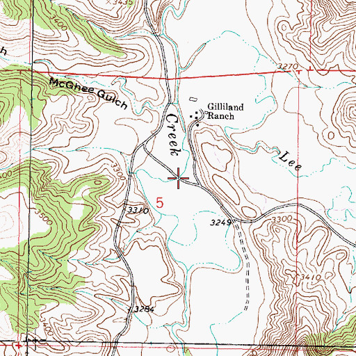 Topographic Map of 07S43E05ACCA01 Well, MT