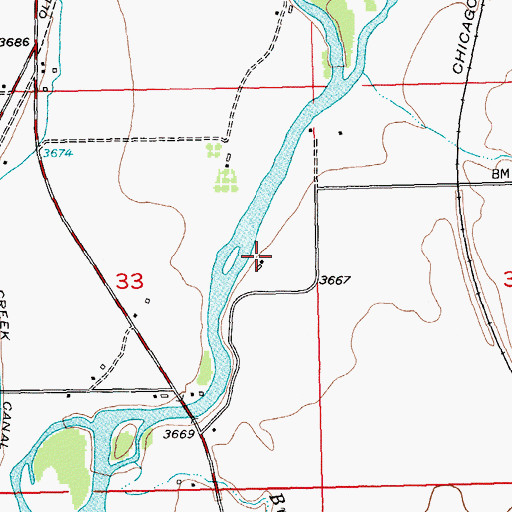 Topographic Map of 06S23E33ADCA01 Well, MT