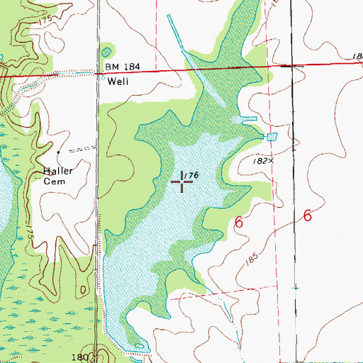 Topographic Map of McKinley Reservoir, AR