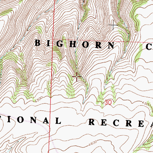 Topographic Map of 06S31E30BDB_01 Spring, MT