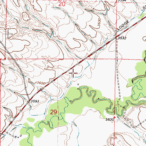 Topographic Map of 06S35E29AB__01 Well, MT
