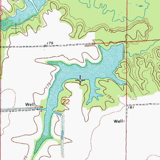 Topographic Map of Lowe Lake, AR