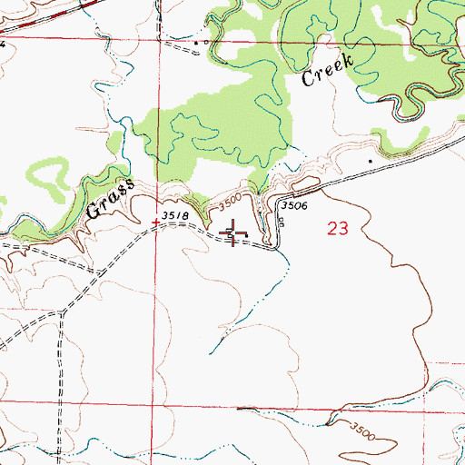 Topographic Map of 06S35E23CABB01 Well, MT