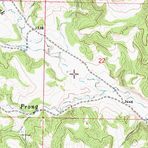 Topographic Map of 06S41E22CABC01 Well, MT