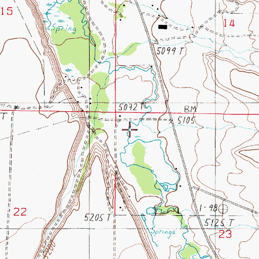 Topographic Map of 06S01W23BBBA01 Well, MT