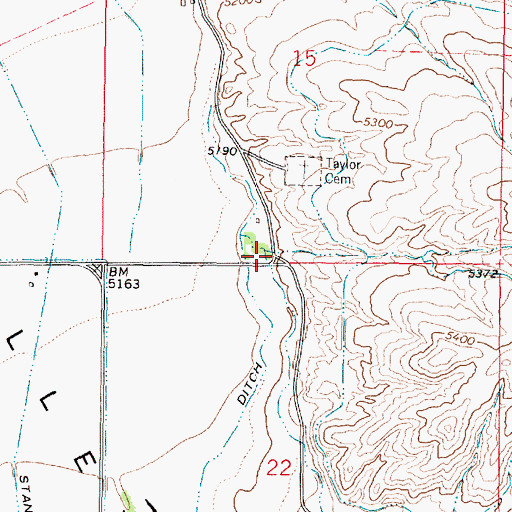 Topographic Map of 06S04W15CDDC01 Well, MT