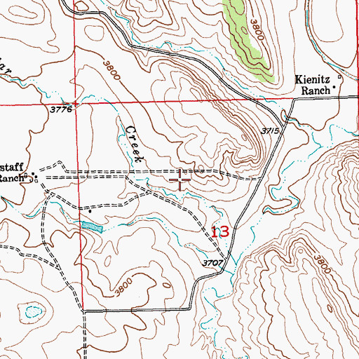 Topographic Map of 06S22E13BDAB01 Well, MT