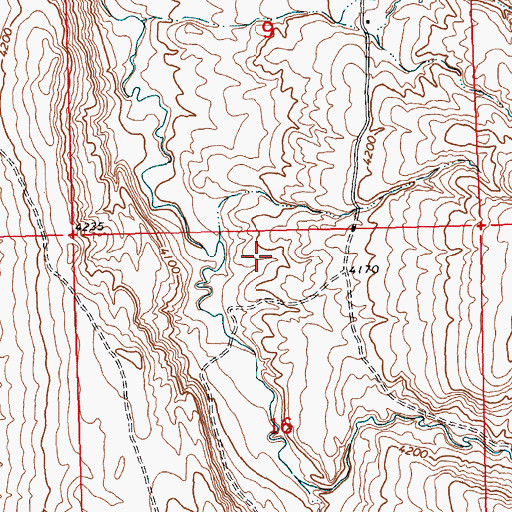 Topographic Map of 06S24E16AB__01 Spring, MT