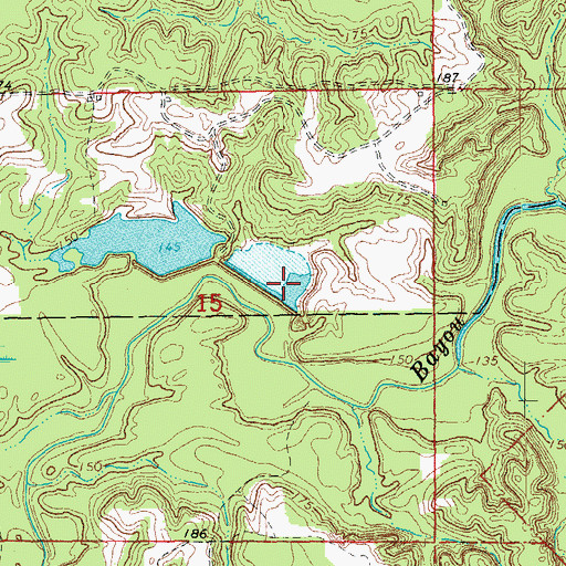 Topographic Map of Potlatch Pond Number Two, AR