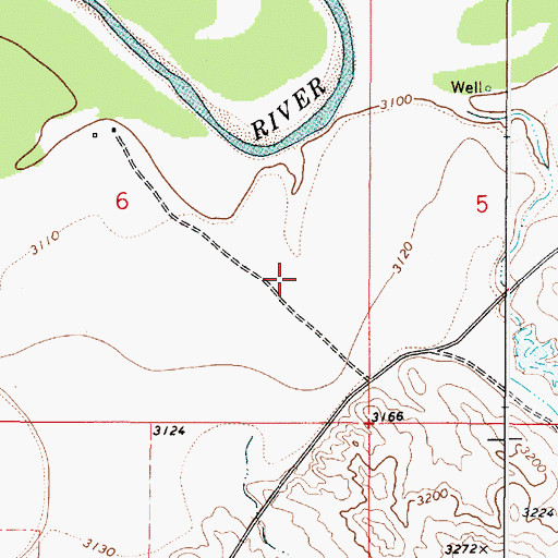 Topographic Map of 06S51E06AC__01 Well, MT