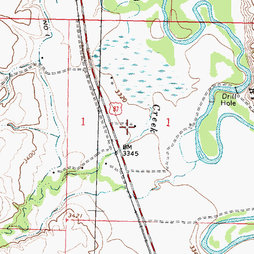 Topographic Map of 06S35E01CABA01 Well, MT