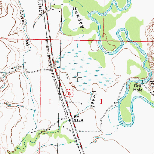 Topographic Map of 06S35E01BCAA01 Well, MT