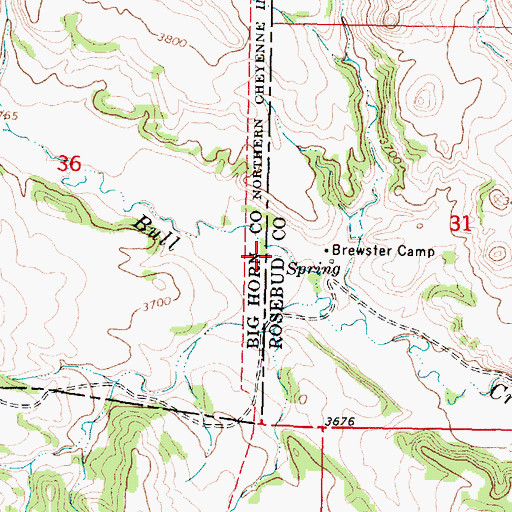 Topographic Map of 05S41E31CBBC01 Spring, MT