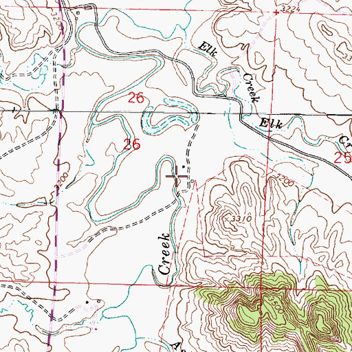 Topographic Map of 05S45E26DBAC01 Well, MT