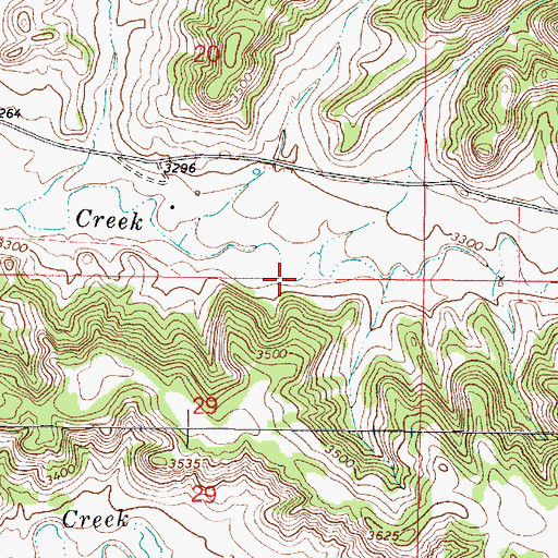 Topographic Map of 05S46E29ABAA01 Well, MT