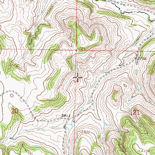Topographic Map of 05S41E21BBCC01 Spring, MT