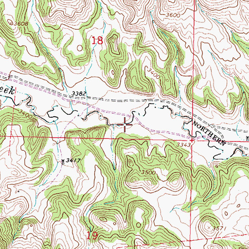 Topographic Map of 05S42E18DCDB01 Well, MT