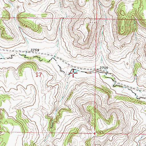 Topographic Map of 05S41E17ADCD01 Spring, MT