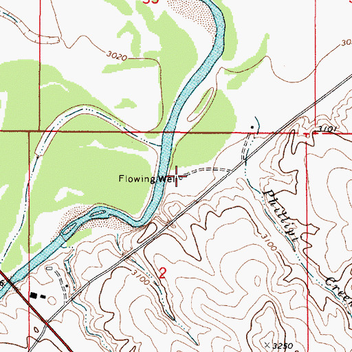Topographic Map of 05S51E02ABCB01 Well, MT