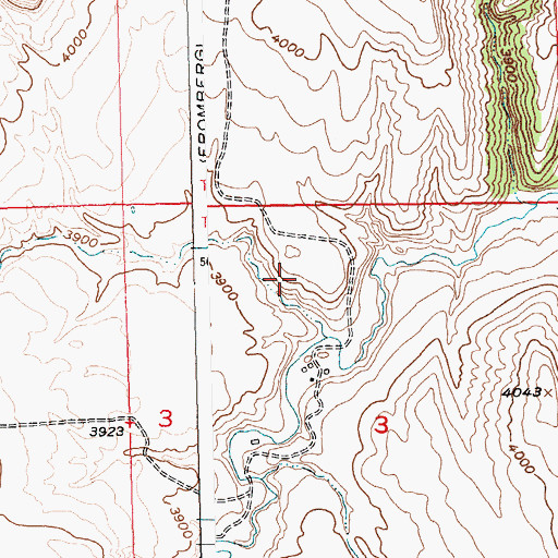 Topographic Map of 05S22E03BADB01 Well, MT