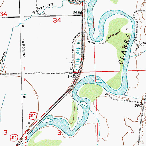Topographic Map of 05S23E03AABA01 Well, MT
