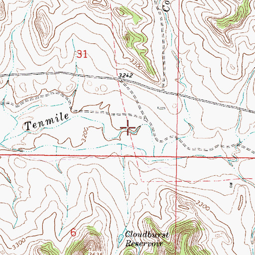 Topographic Map of 04S46E31DDBC01 Well, MT