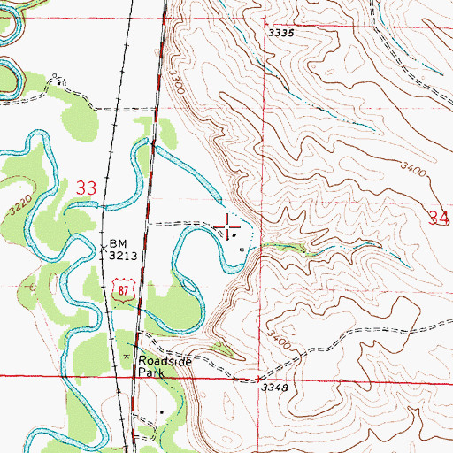 Topographic Map of 04S35E34DAAD01 Well, MT