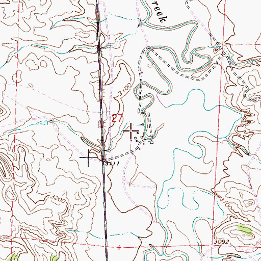 Topographic Map of 04S45E27ACCD01 Well, MT