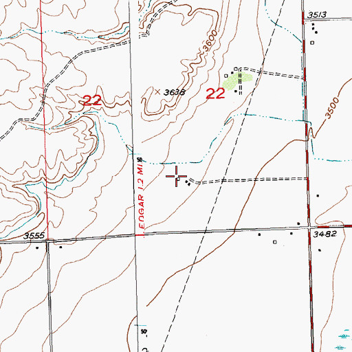 Topographic Map of 04S23E22DCBB01 Well, MT