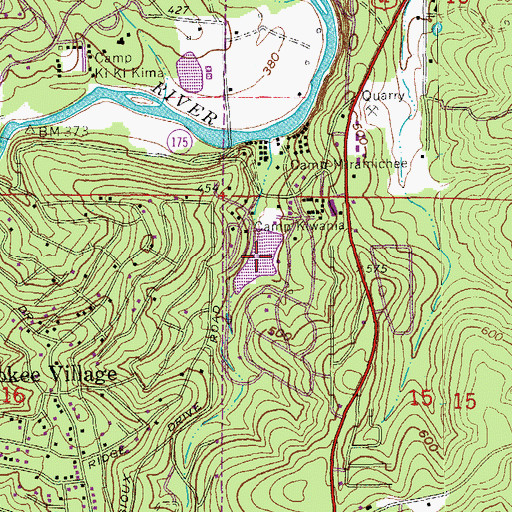 Topographic Map of Lake Galilee, AR