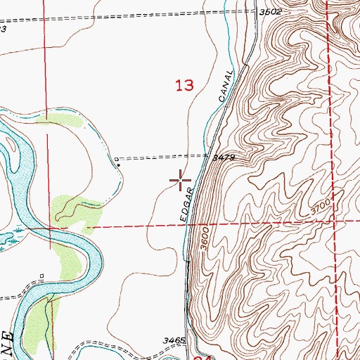 Topographic Map of 04S23E13CDAD01 Well, MT