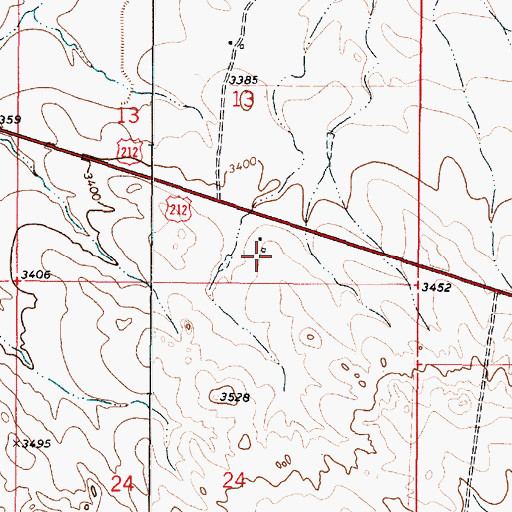 Topographic Map of 04S49E13DBCD01 Well, MT