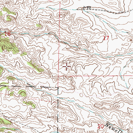 Topographic Map of 04S45E17CCDC01 Well, MT
