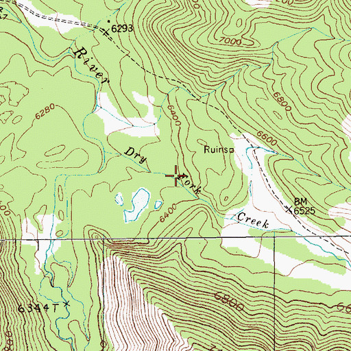Topographic Map of 04S13E12BCBA07 Well, MT
