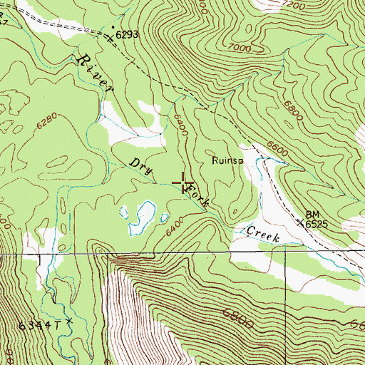 Topographic Map of 04S13E12BCBA02 Well, MT