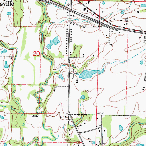 Topographic Map of Jones Lake, AR