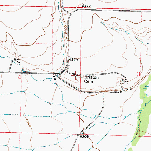 Topographic Map of 04S16W03CBBB01 Well, MT