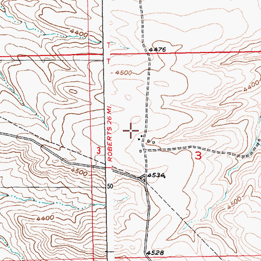 Topographic Map of 04S19E03BCDA01 Well, MT