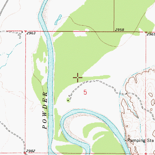 Topographic Map of 04S52E05CABA01 Well, MT