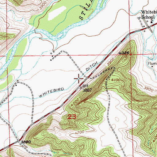 Topographic Map of 03S19E23ABCD01 Well, MT
