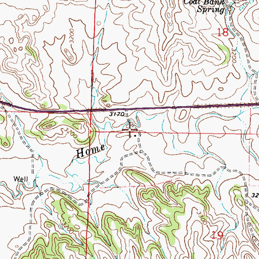 Topographic Map of 03S46E18CCCC02 Well, MT