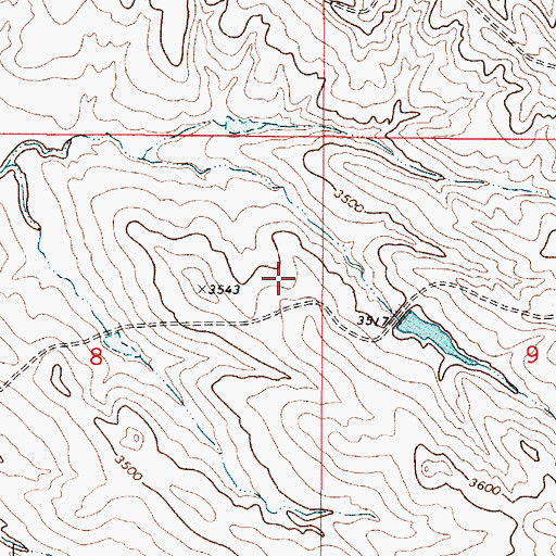 Topographic Map of 03S49E08ADAC01 Well, MT