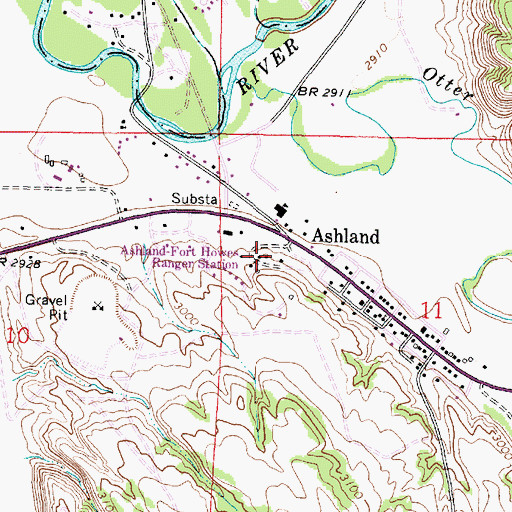 Topographic Map of 03S44E11BCAB02 Well, MT